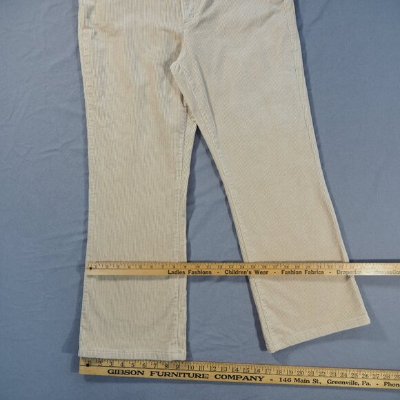 Lauren Jeans Company Pants Womens 12 Tan Corduroy Wide Leg Preppy Cottage Retro - Picture 6 of 11